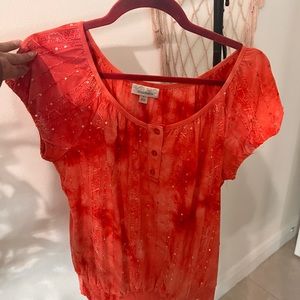 Orange Ladies Top